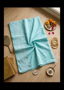 Beautiful Blue chikankari Saree