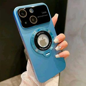 Stylish iphones Blue iPhone Case with Lens Accent