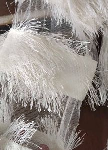 White Fringed Top