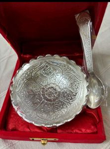 🆕German Silver Bowl with Spoon Set (4)