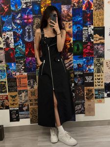 Edgy Black Dress with Zipper Detail