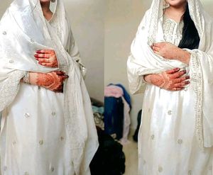 Elegant White sharara Set with Dupatta