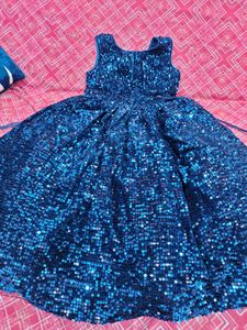 Pretty Blue Sequin Gown -20% discount now