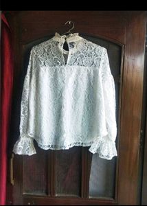 Lace High Neck Blouse