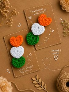 Handmade Crochet Heart Hair Clips