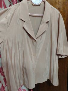 Satin Button-Up Shirt