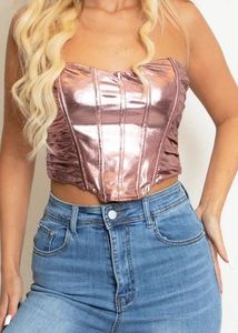 Metallic Corset Top