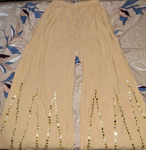 Elegant beige palazzo pants