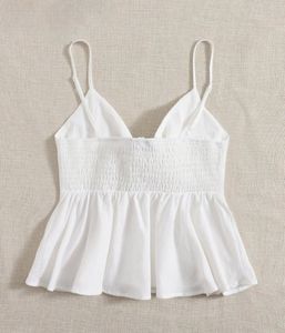White Tie-Front Cami Top