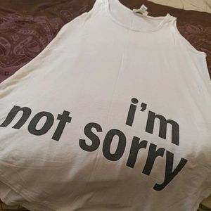 Graphic Tank Top: "I'm Not Sorry"