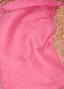 Girlish Pink Tread Embroidery Suit