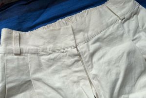 Cream Wide Leg Pants