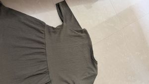 Olive Green Tiered Midi Dress