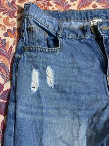 Distressed Patchwork Jeans