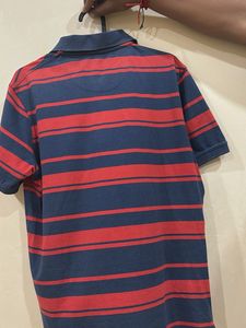 Peter England Striped Polo T-Shirt