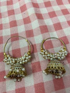 Elegant Pearl Jhumka Earrings