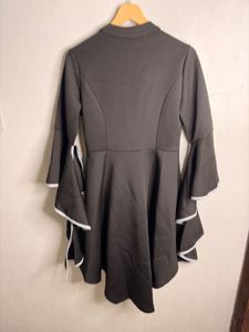 Chic Black Dress with Bell Sleeves