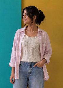 Chic White Knit Sleeveless Top