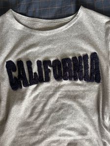 Grey "California" Graphic baby tee