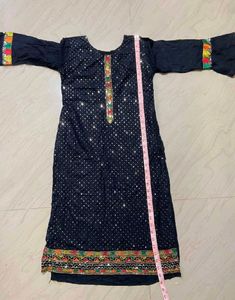 Elegant black Kurta with Embellishments