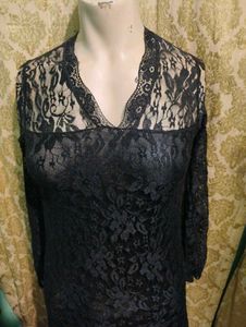 Elegant Black Lace Dress