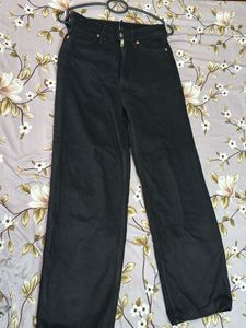 H&amp;M Classic Black Wide Leg Jeans