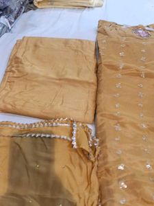 golden dress Material
