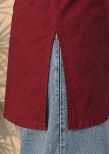 Maroon Embroidered Kurta Top