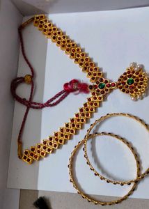Traditional Bharatnatyam Jewellery Set