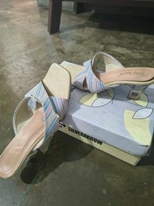 Stylish Striped Wedge Heels