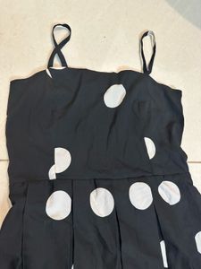 Black &amp; White Polka Dot Dress