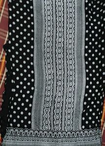 Elegant Black &amp; White Printed Kurta