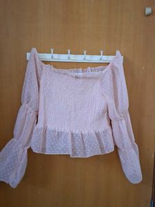 Chic Smocked Off-Shoulder Blouse