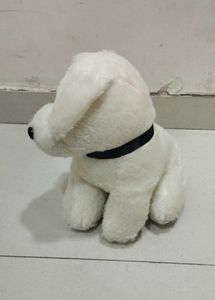 Cute White Plush Puppy