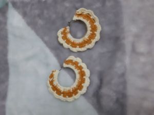 hoop crochet earrings