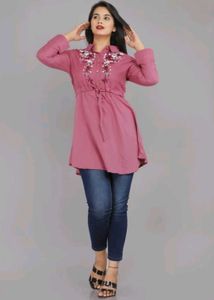 Casual Regular Sleeves Embroidered Women Top