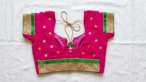 Elegant Pink Embroidered Saree