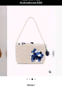 Embellished Floral Crossbody Bag