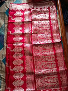 Red Silk Banarasi Saree