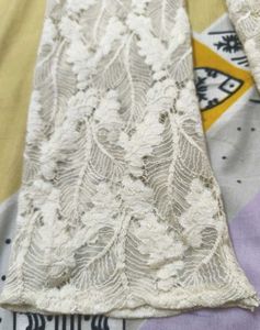 Elegant Lace Kurta with High Neck