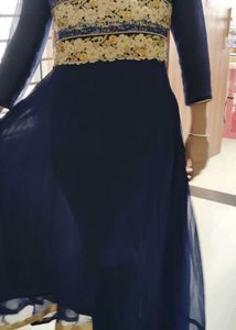 Gorgeous Blue Embroidered Anarkali Suit