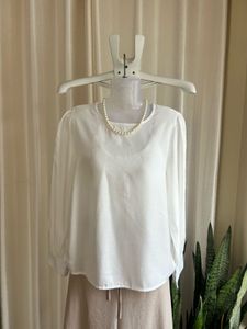 Elegant White Puff Sleeve Blouse