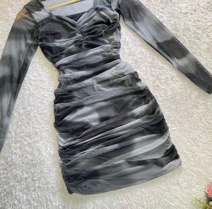 Chic Tie-Dye Bodycon Mini Dress