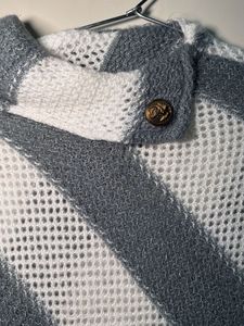 Chic Striped Knit Poncho