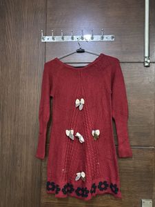 Cute Red Knit Dress
