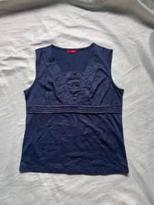 Elegant Navy Blue Top