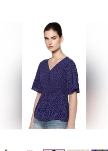 ONLY Casual Regular Sleeves PrintedWomen BlueTop