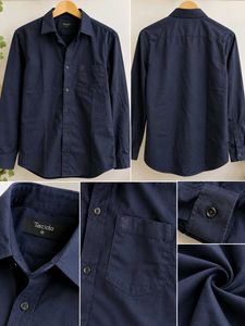 Men's Navy Blue Long Sleeve Shirt