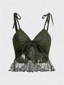 Lace Tie-Up Camisole Top