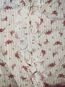 Chic Floral Ruffle Sleeveless Top